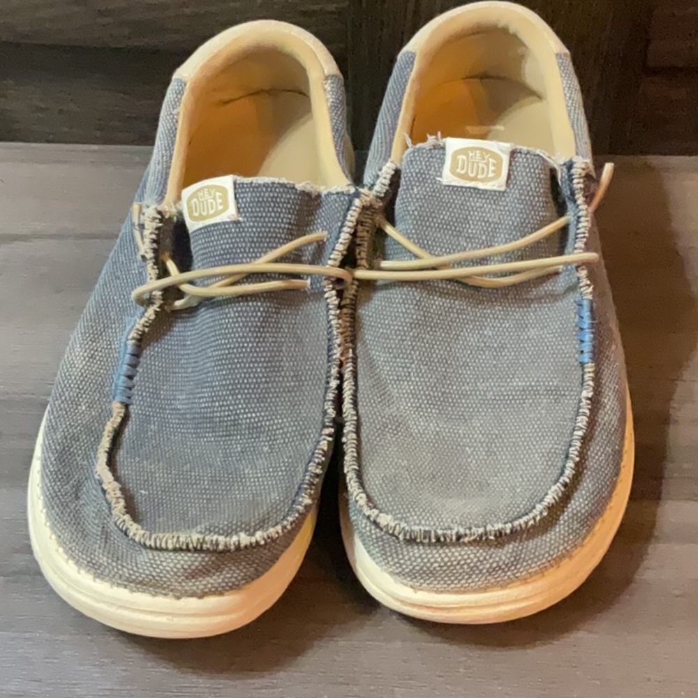 Hey Dude Men's Grey Canvas Casual Shoes